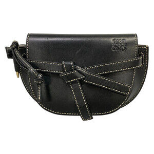 Loewe Gate Bag/Mini Black Leather Bum #371712L15B